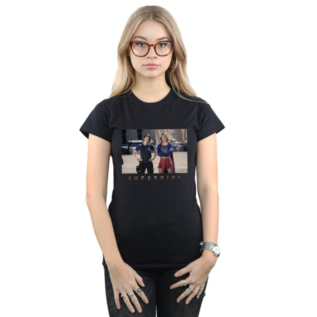Li-cense Dc comics dames supergirl tv series sisters photograph katoenen t-shirt UTBI39161_black large