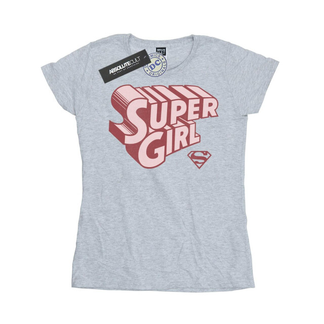 Li-cense Dc comics dames supergirl retro logo katoenen t-shirt UTBI39138_sportsgrey large