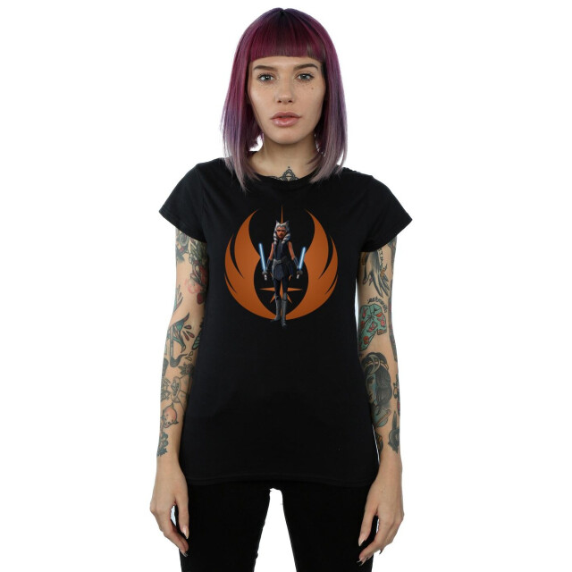 Li-cense Star wars dames clone wars ahsoka rebel pose katoenen t-shirt UTBI38801_black large