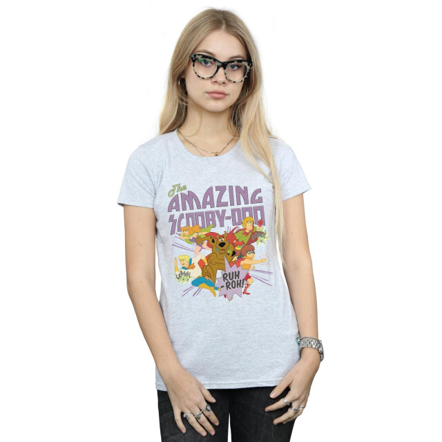 Li-cense Scooby doo dames the amazing scooby katoenen t-shirt UTBI38665_sportsgrey large