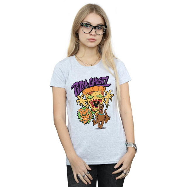 Li-cense Scooby doo dames pizza ghost katoenen t-shirt UTBI38621_sportsgrey large