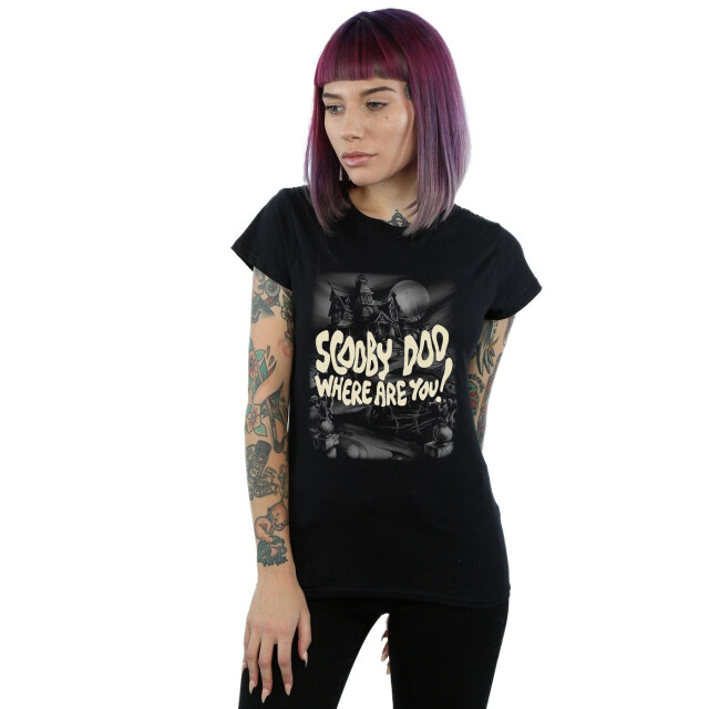 Li-cense Scooby doo dames eng kasteel katoenen t-shirt UTBI38666_black large