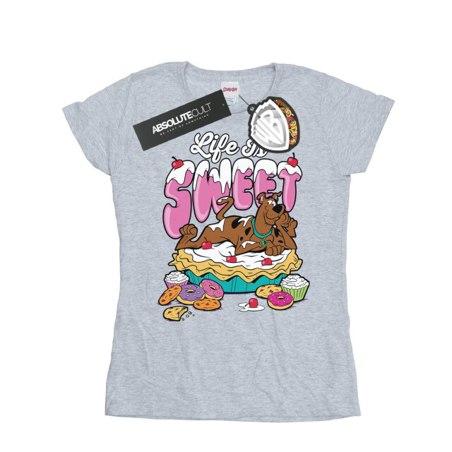 Li-cense Scooby doo dames life is sweet katoenen t-shirt UTBI38641_sportsgrey large