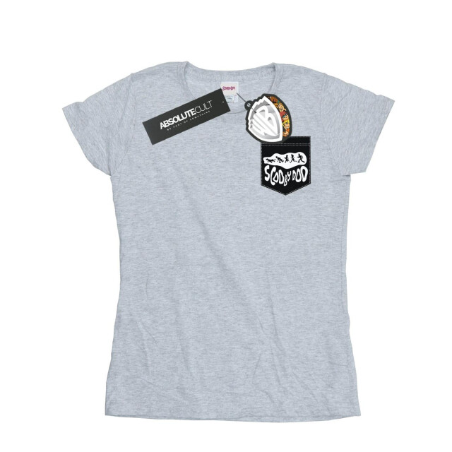 Li-cense Scooby doo dames faux pocket katoenen t-shirt UTBI38603_sportsgrey large