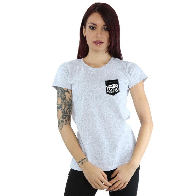 Li-cense Scooby doo dames faux pocket katoenen t-shirt UTBI38603_sportsgrey large