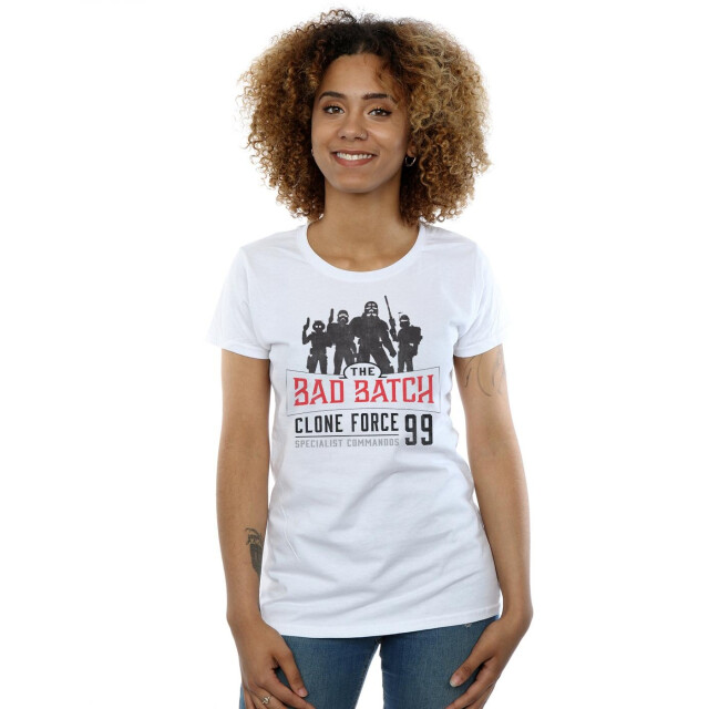 Li-cense Star wars dames the bad batch clone force 99 katoenen t-shirt UTBI38315_white large