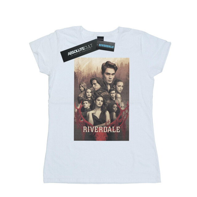Li-cense Riverdale dames stag skull katoenen t-shirt UTBI38214_white large