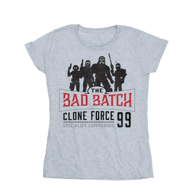 Li-cense Star wars dames the bad batch clone force 99 katoenen t-shirt UTBI38315_sportsgrey large