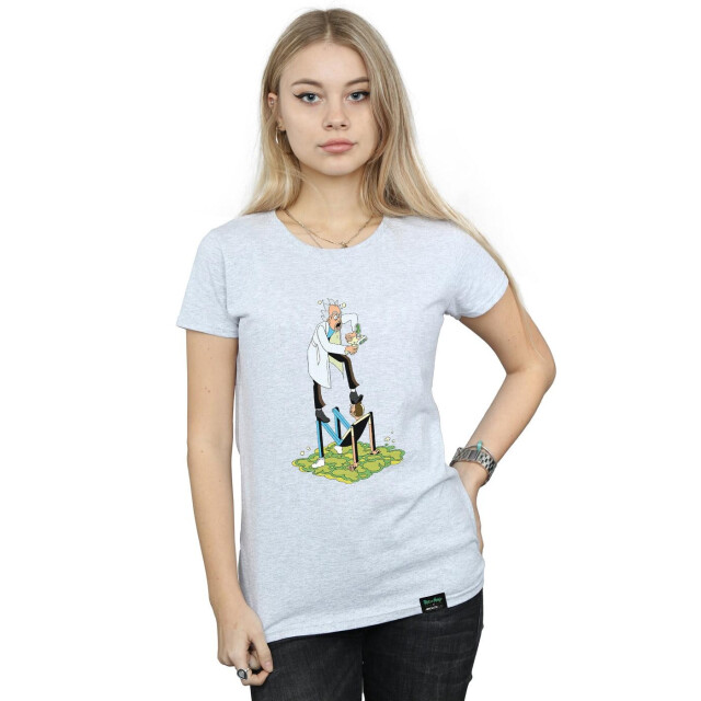 Li-cense Rick and morty dames stylised characters katoenen t-shirt UTBI37989_sportsgrey large