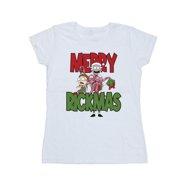Li-cense Rick and morty dames vrolijk rickmas t-shirt in katoen UTBI38030_white large