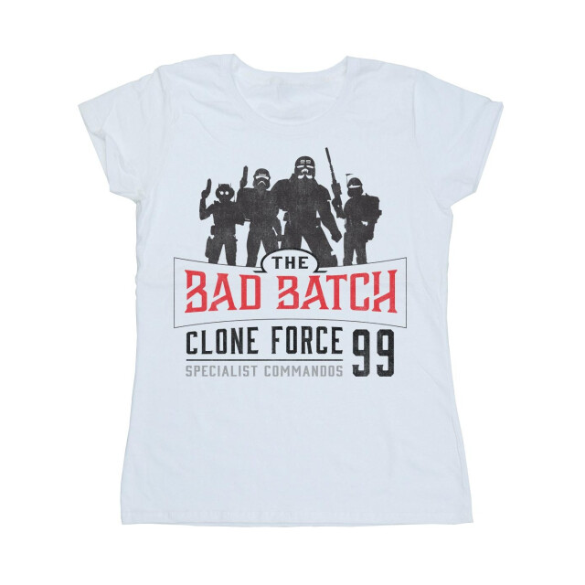 Li-cense Star wars dames the bad batch clone force 99 katoenen t-shirt UTBI38315_white large