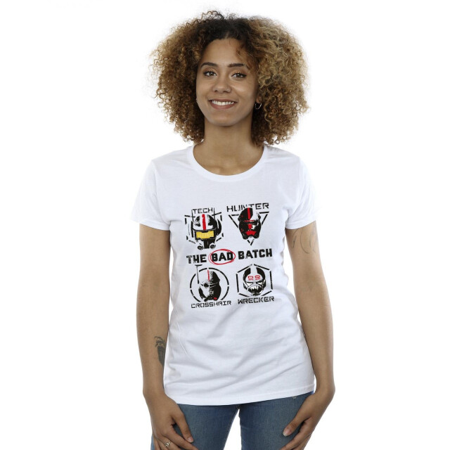 Li-cense Star wars: bad batch dames clone force 99 katoenen t-shirt UTBI38335_white large