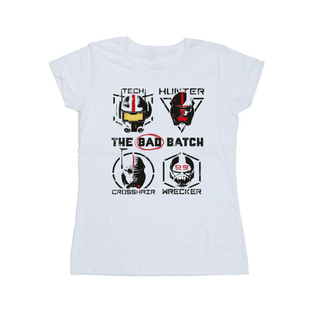 Li-cense Star wars: bad batch dames clone force 99 katoenen t-shirt UTBI38335_white large