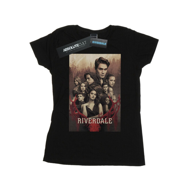 Li-cense Riverdale dames stag skull katoenen t-shirt UTBI38214_black large