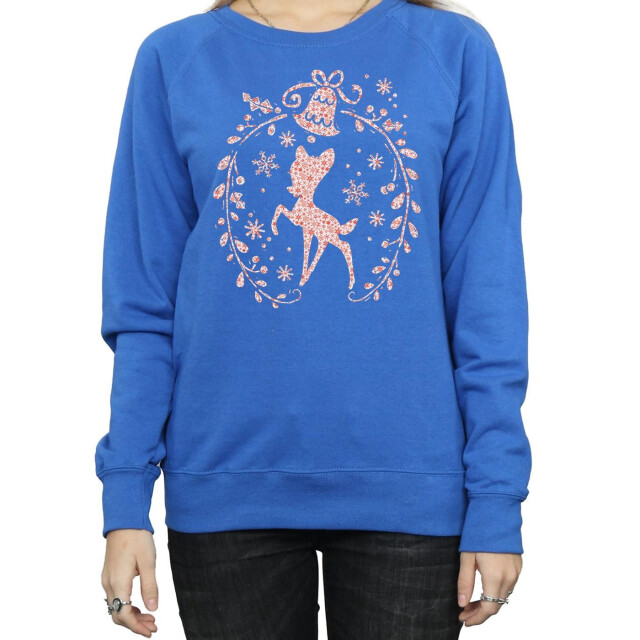 Li-cense Disney dames bambi kerstkrans sweatshirt UTBI3834_royalblue large