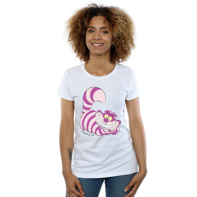 Li-cense Alice in wonderland dames cheshire cat fitted t-shirt UTBI380_white large