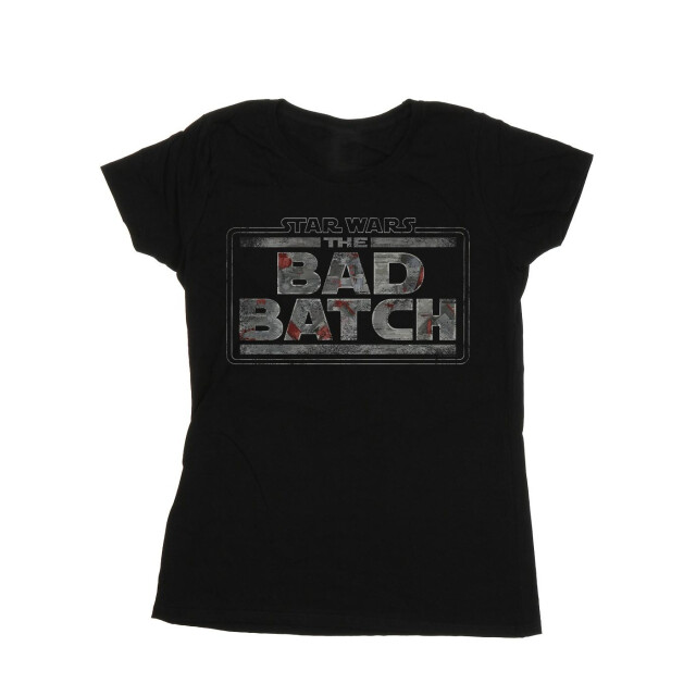 Li-cense Star wars dames the bad batch textuur logo katoenen t-shirt UTBI38333_black large