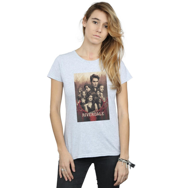 Li-cense Riverdale dames stag skull katoenen t-shirt UTBI38214_sportsgrey large