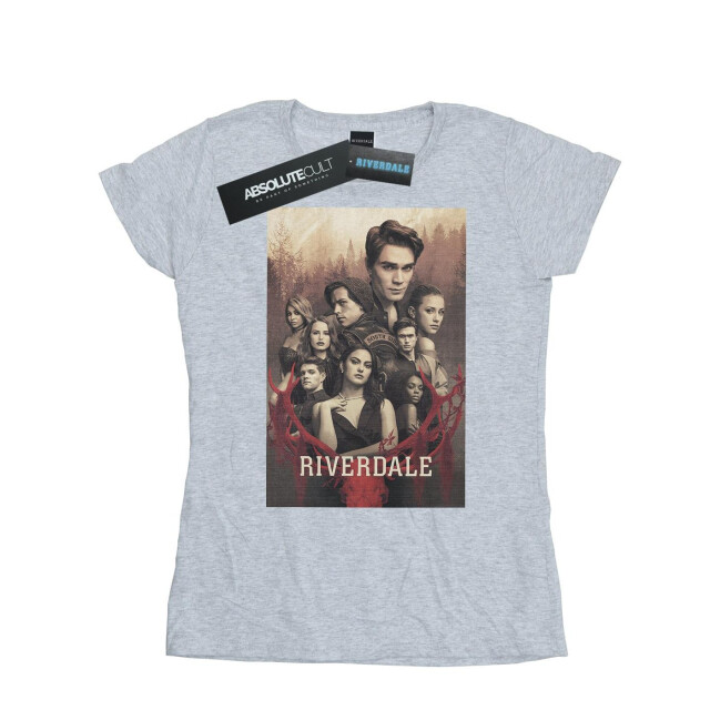 Li-cense Riverdale dames stag skull katoenen t-shirt UTBI38214_sportsgrey large