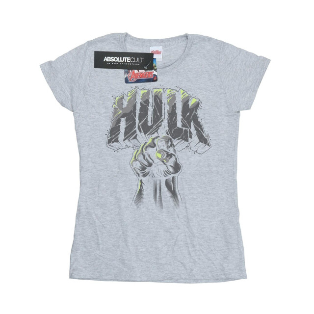Li-cense Marvel dames hulk punch logo katoenen t-shirt UTBI3794_sportsgrey large