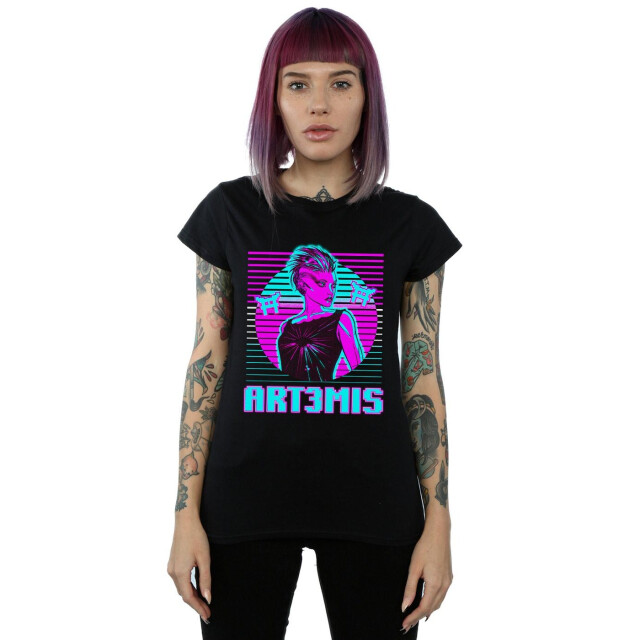 Li-cense Ready player one dames neon art3mis katoenen t-shirt UTBI38157_black large