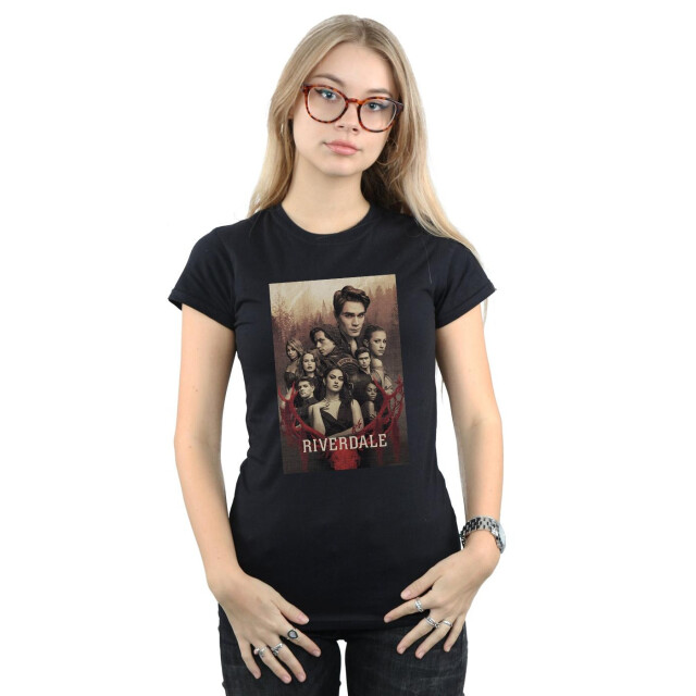 Li-cense Riverdale dames stag skull katoenen t-shirt UTBI38214_black large