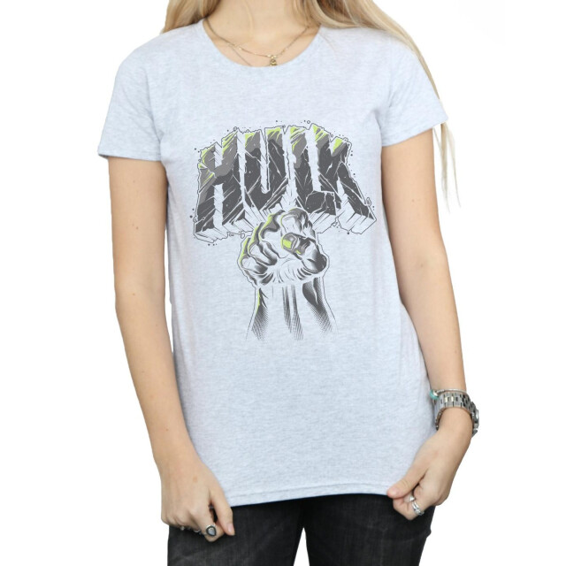 Li-cense Marvel dames hulk punch logo katoenen t-shirt UTBI3794_sportsgrey large