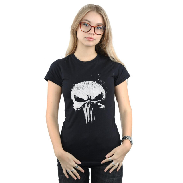 Li-cense Marvel dames the punisher tv schedel logo katoenen t-shirt UTBI37847_black large