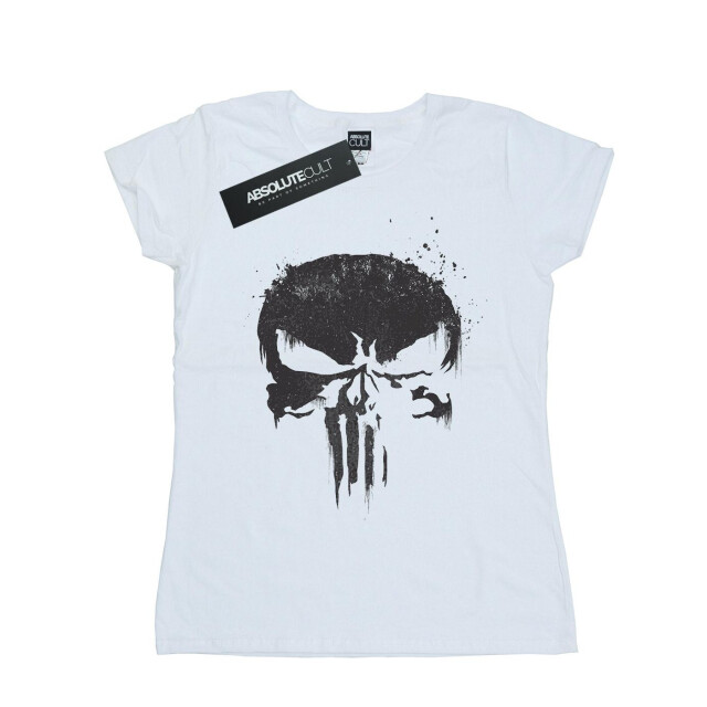 Li-cense Marvel dames the punisher tv schedel logo katoenen t-shirt UTBI37847_white large