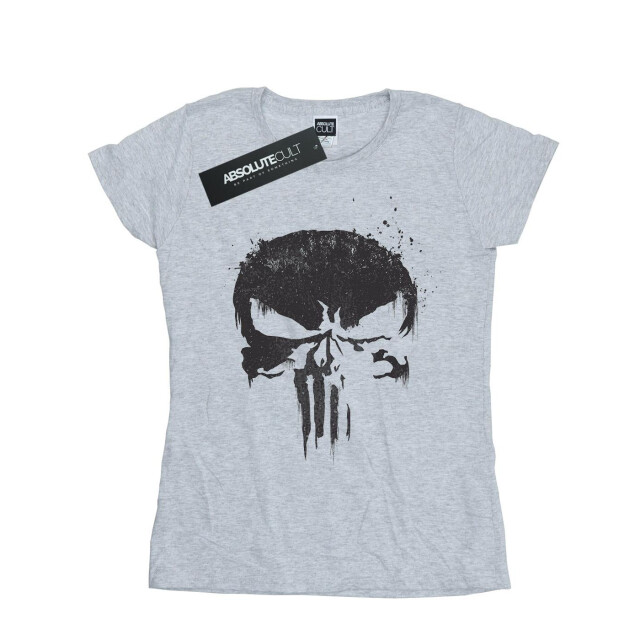 Li-cense Marvel dames the punisher tv schedel logo katoenen t-shirt UTBI37847_sportsgrey large