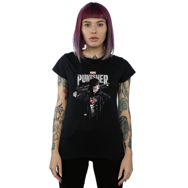 Li-cense Marvel dames the punisher tv-serie frank castle cotton t-shirt UTBI37869_black large