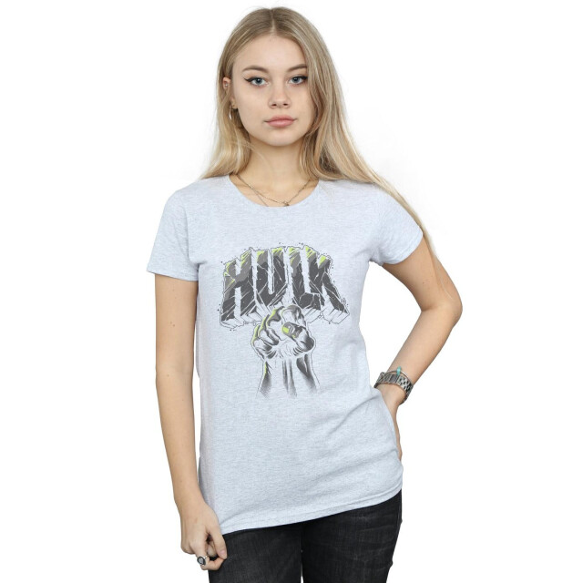 Li-cense Marvel dames hulk punch logo katoenen t-shirt UTBI3794_sportsgrey large