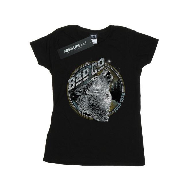 Li-cense Bad company dames wolf tour 1976 katoenen t-shirt UTBI37732_black large