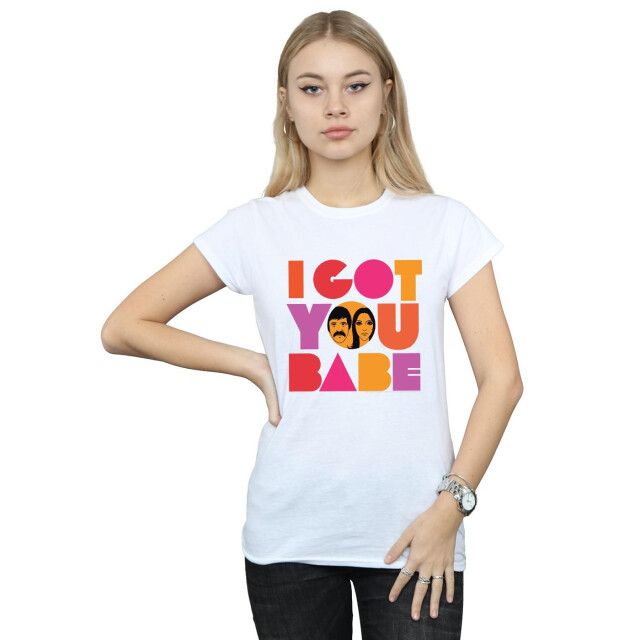 Li-cense Sonny & cher dames i got you katoenen t-shirt UTBI37821_white large