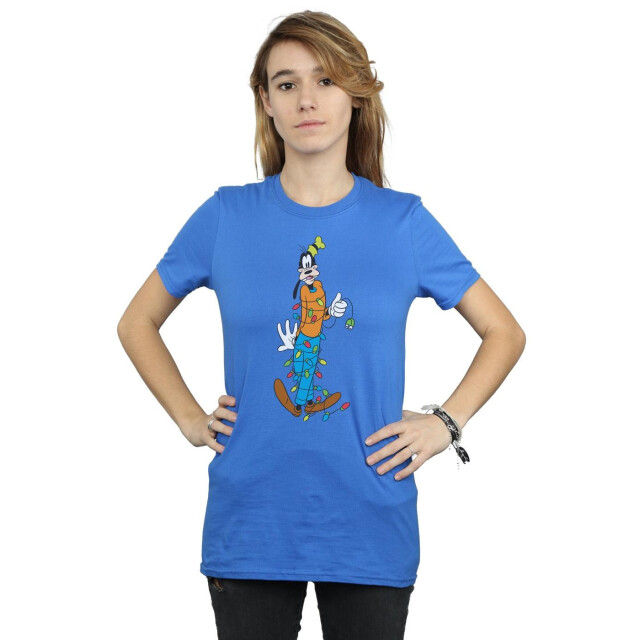 Li-cense Disney dames goofy kerstverlichting katoenen vriendje t-shirt UTBI37727_royalblue large