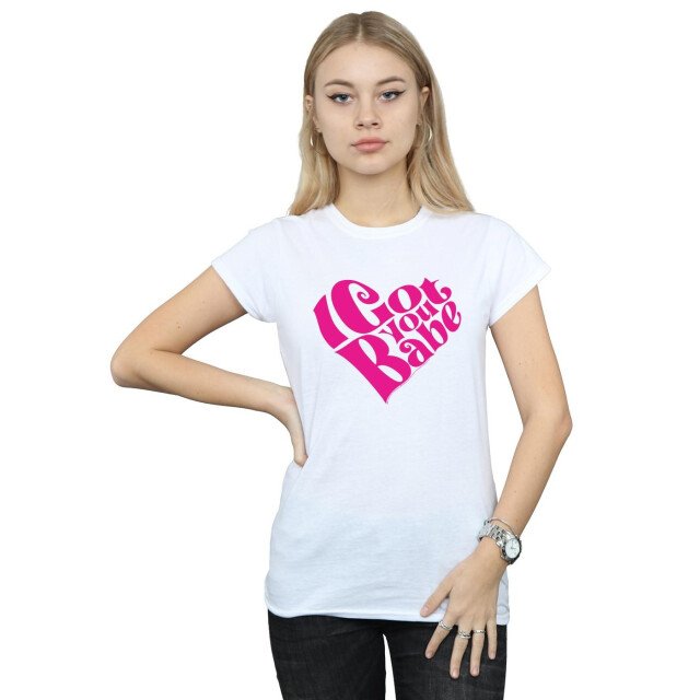 Li-cense Sonny & cher dames i got you babe katoenen t-shirt UTBI37797_white large