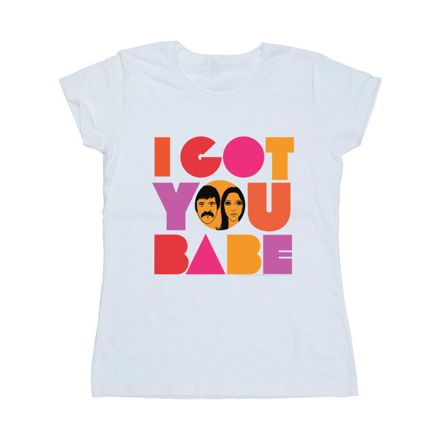 Li-cense Sonny & cher dames i got you katoenen t-shirt UTBI37821_white large