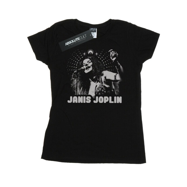 Li-cense Janis joplin dames spiritueel t-shirt in monokatoen UTBI37640_black large
