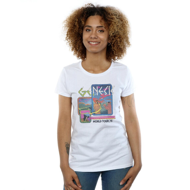 Li-cense Genesis dames world tour 78 katoenen t-shirt UTBI37665_white large