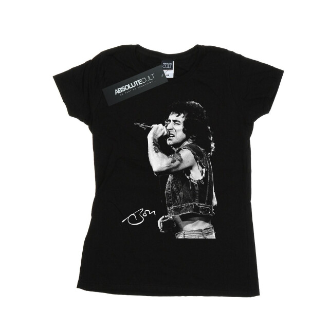 Li-cense Bon scott dames getekend foto katoenen t-shirt UTBI37752_black large