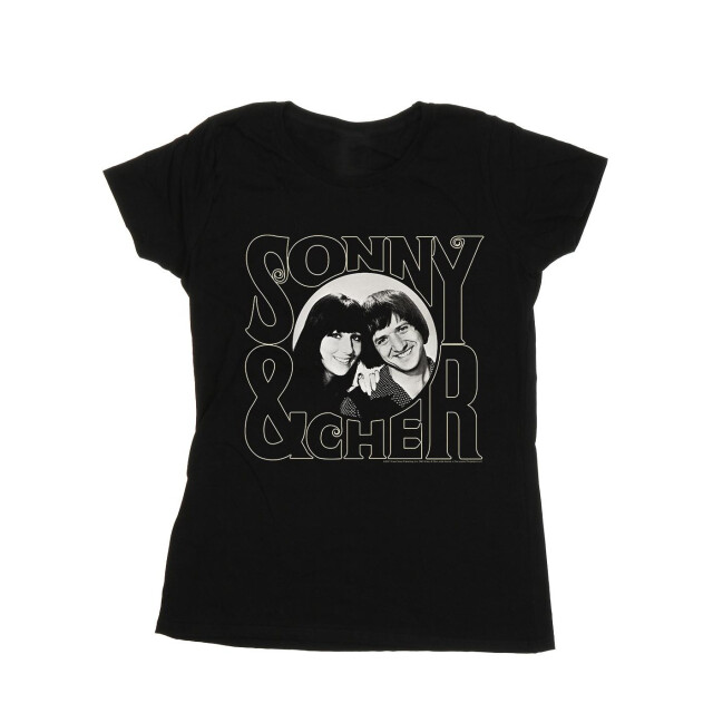 Li-cense Sonny & cher dames cirkel foto katoenen t-shirt UTBI37798_black large
