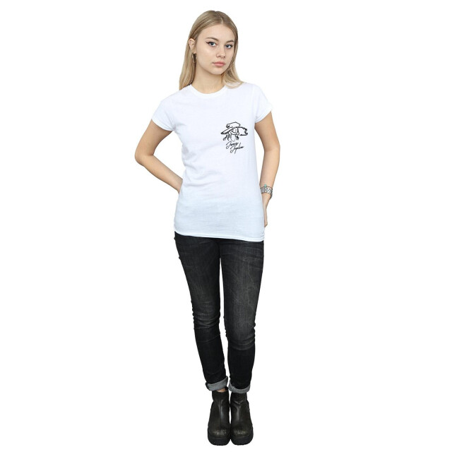 Li-cense Janis joplin dames outline geschetst katoenen t-shirt UTBI37458_white large