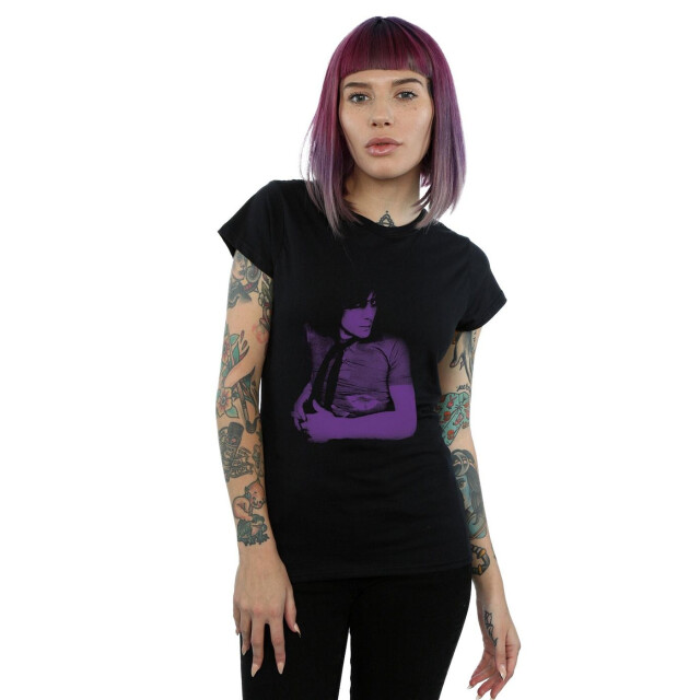 Li-cense Syd barrett dames violet portret katoenen t-shirt UTBI37515_black large