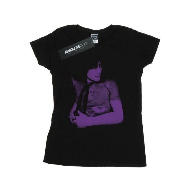 Li-cense Syd barrett dames violet portret katoenen t-shirt UTBI37515_black large