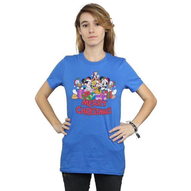 Li-cense Disney dames mickey mouse and friends kerstmis katoenen vriendje t-shirt UTBI37637_royalblue large