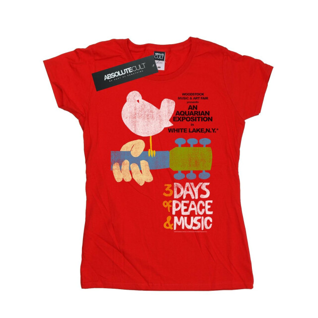 Li-cense Woodstock dames festival poster katoenen t-shirt UTBI37567_red large