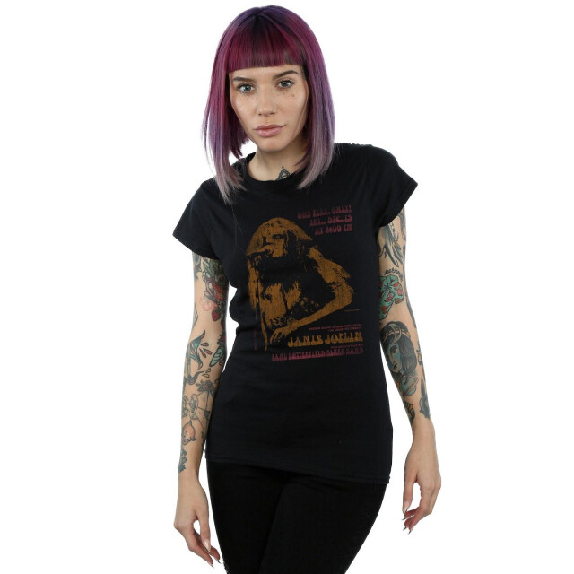 Li-cense Janis joplin dames madison square garden katoenen t-shirt UTBI37414_black large