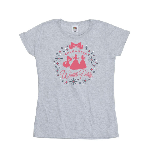 Li-cense Disney dames prinses winterfeest katoenen t-shirt UTBI37346_sportsgrey large