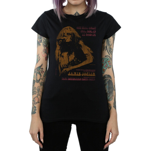 Li-cense Janis joplin dames madison square garden katoenen t-shirt UTBI37414_black large