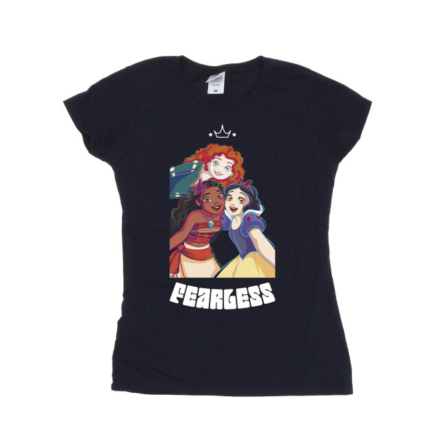 Li-cense Disney dames princess onverschrokken katoenen t-shirt UTBI37329_navyblue large